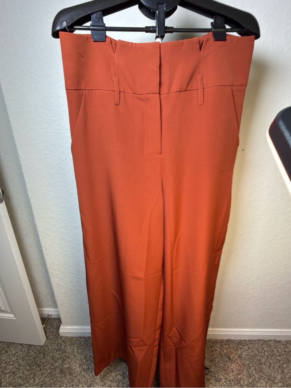NY & Co Rust Orange Wide Leg High Rise Pants Size 14 NWT